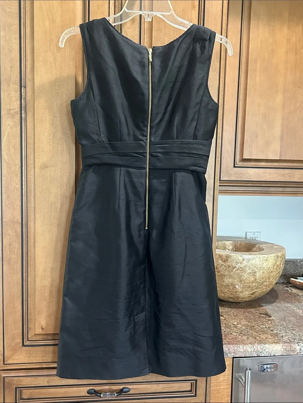 kate spade Black Sleeveless Bow-Waist Mini Dress